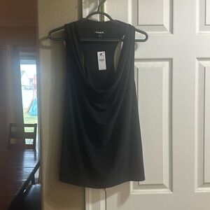 Express black NWT cowl neck dressy tank in a large.